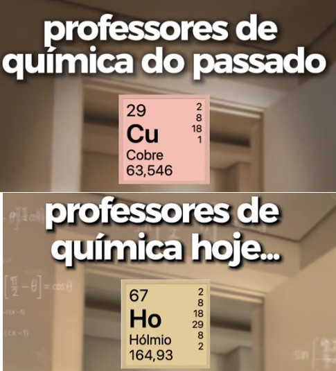 ‘Cu’ deixa de ser o ‘agente do caos’ nas aulas de tabela periódica e é substituído pelo ‘Ho’, de número atômico ‘six seven’