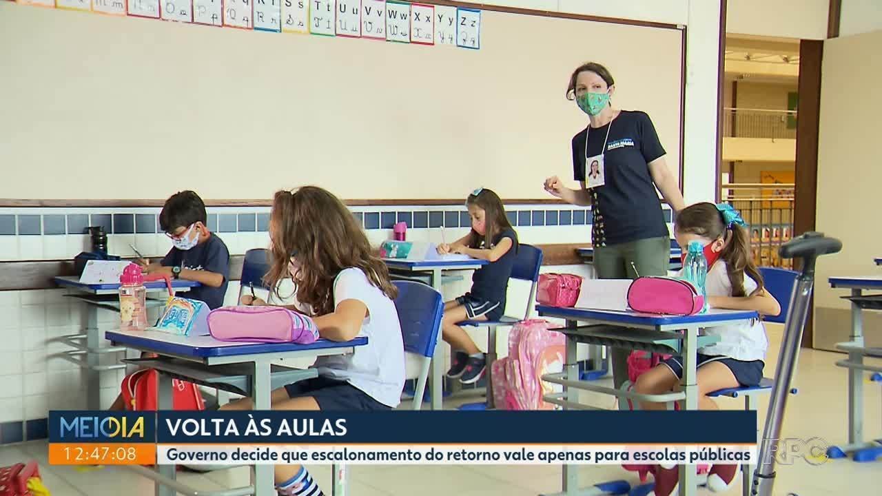 Volta às aulas presenciais no Paraná de forma escalonada será apenas na ...