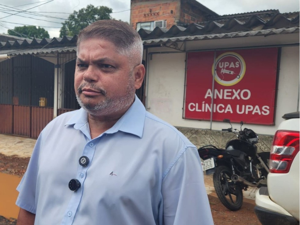 Raimundinho da Saúde negou que tenha material desviado da rede pública de Saúde em sua clínica — Foto: Júnior Andrade/Rede Amazônica Acre