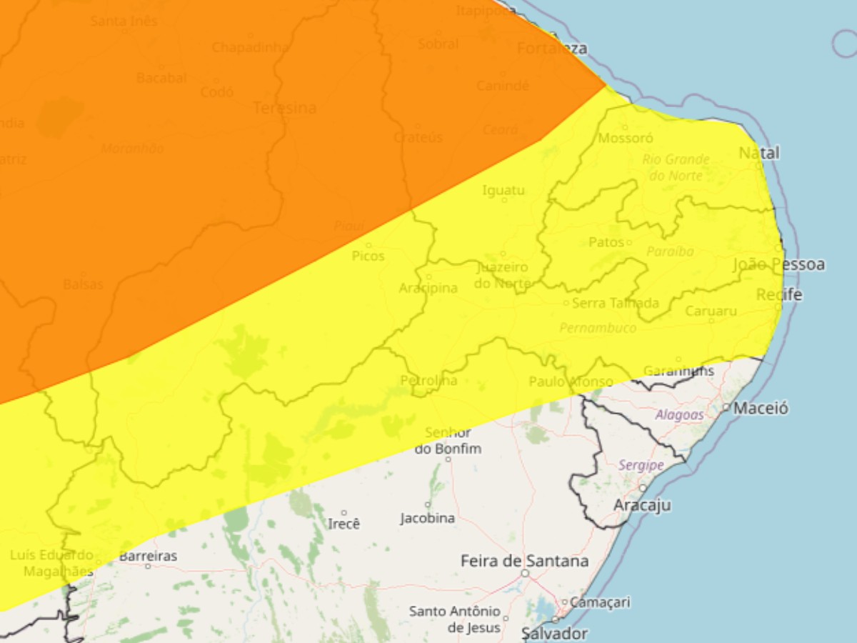 98 cidades do interior de PE recebem alerta de chuvas intensas; veja quais