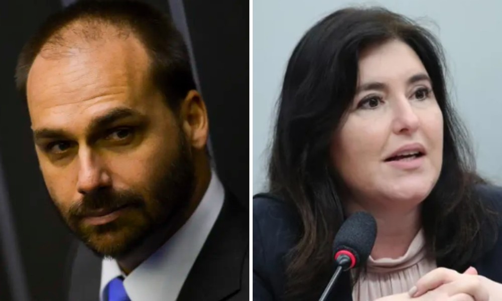 Justiça determina remoção de postagens de Eduardo Bolsonaro após processo movido por Simone Tebet
