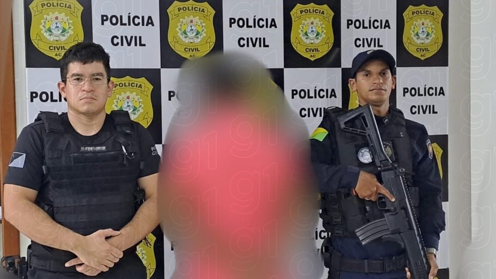 Suspeito foi preso em Porto Walter no início da noite desta sexta-feira (14) — Foto: Arquivo pessoal
