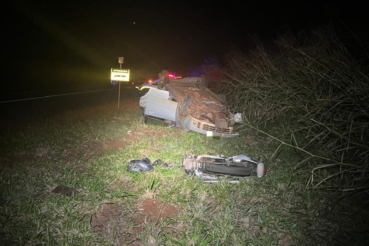 Motociclista morre após bater de frente com carro em rodovia de Nantes