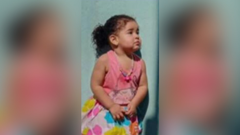 Heloísa dos Santos Silva, de 3 anos, foi baleada dentro de carro no Arco Metropolitano, em Seropédica, na Baixada Fluminense — Foto: Montagem/g1