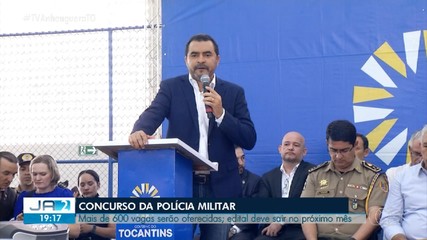 Governador do Tocantins confirma novo concurso com 600 vagas para a PM