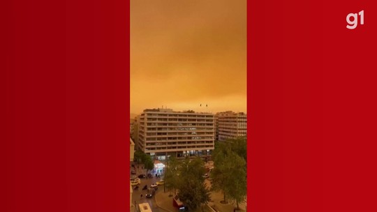 Nuvens de poeira encobrem parte da Grécia e deixam Atenas com céu alaranjado - Programa: G1 Meio Ambiente 