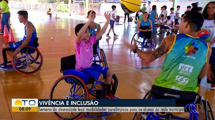 Esportes paralímpicos abrem a Semana da Diversidade com alunos da rede municipal de Palmas