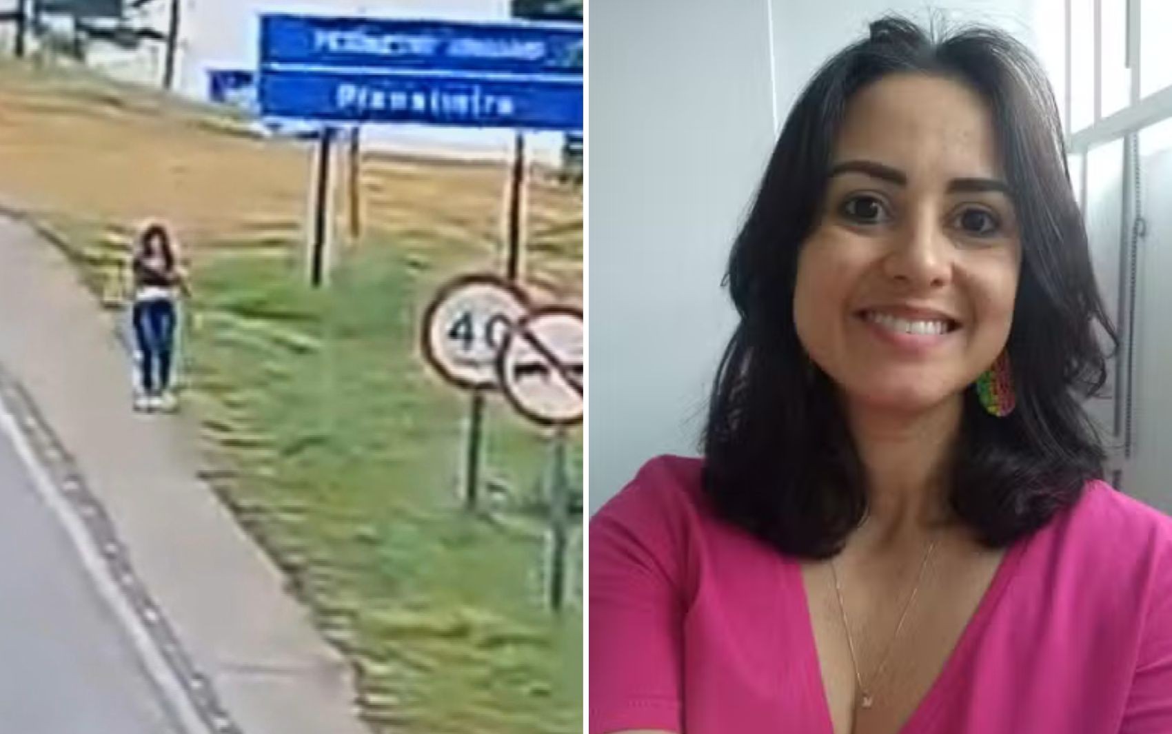 Imagens mostram biomédica antes de sumir após bater o carro