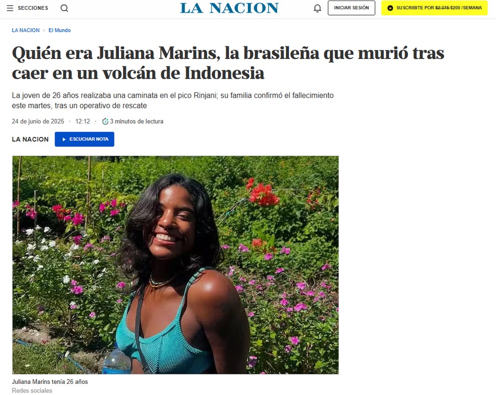 La Nación, Argentina — Foto: Reprodução