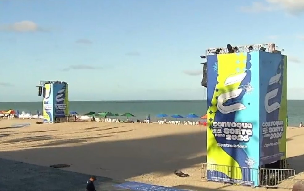 Espaço do Natal em Natal na praia de Ponta Negra 2025 — Foto: Reprodução/Inter TV Cabugi