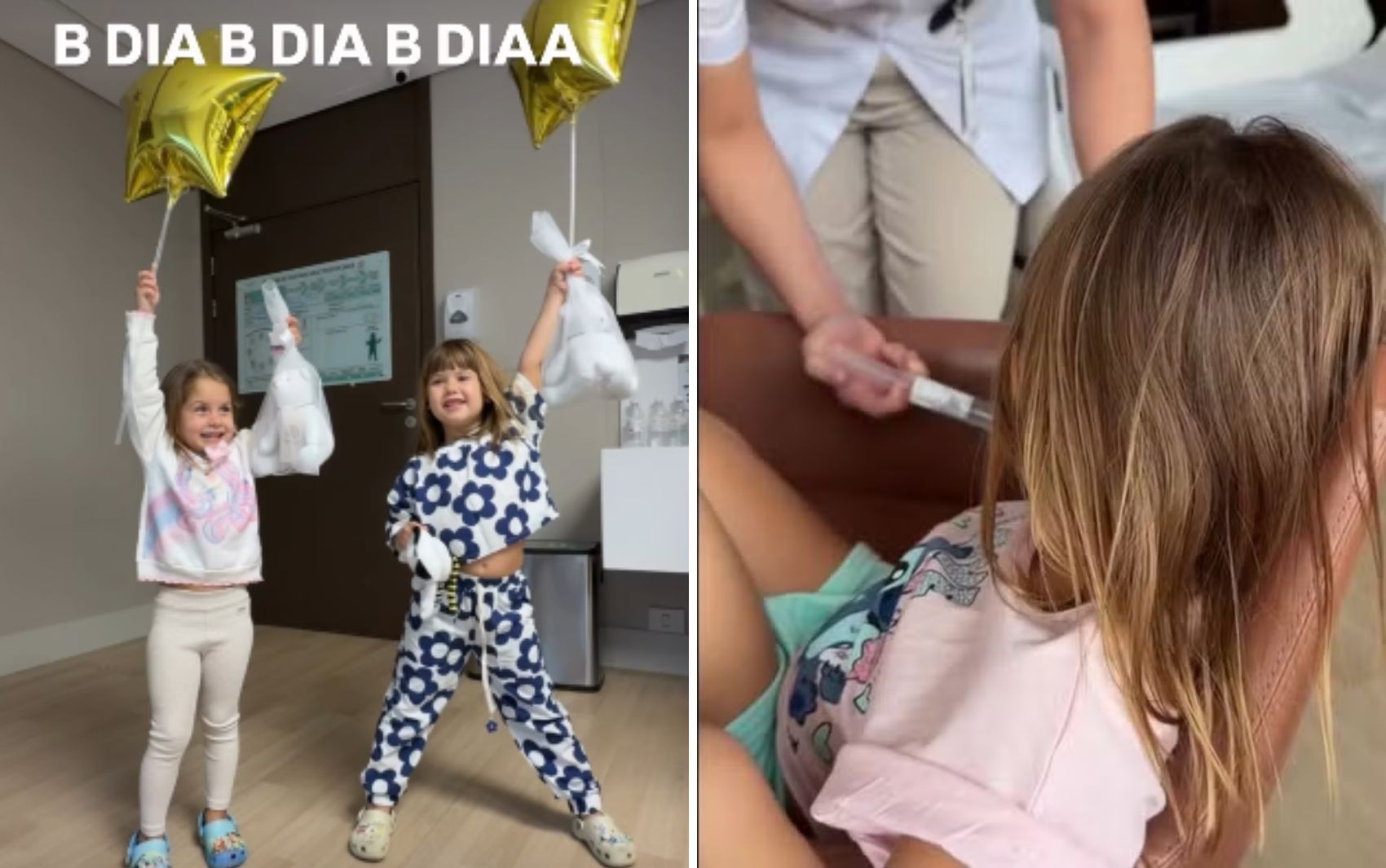 Filhas de Virginia e Zé Felipe comemoram alta após cirurgias; vídeo