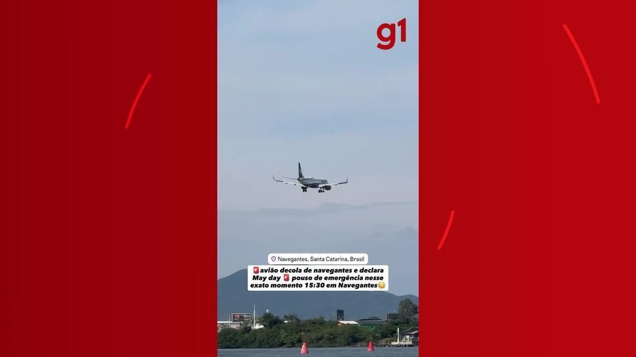 Avião faz pouso de emergência pouco após decolar e pista fica 20 minutos bloqueada em aeroporto de SC