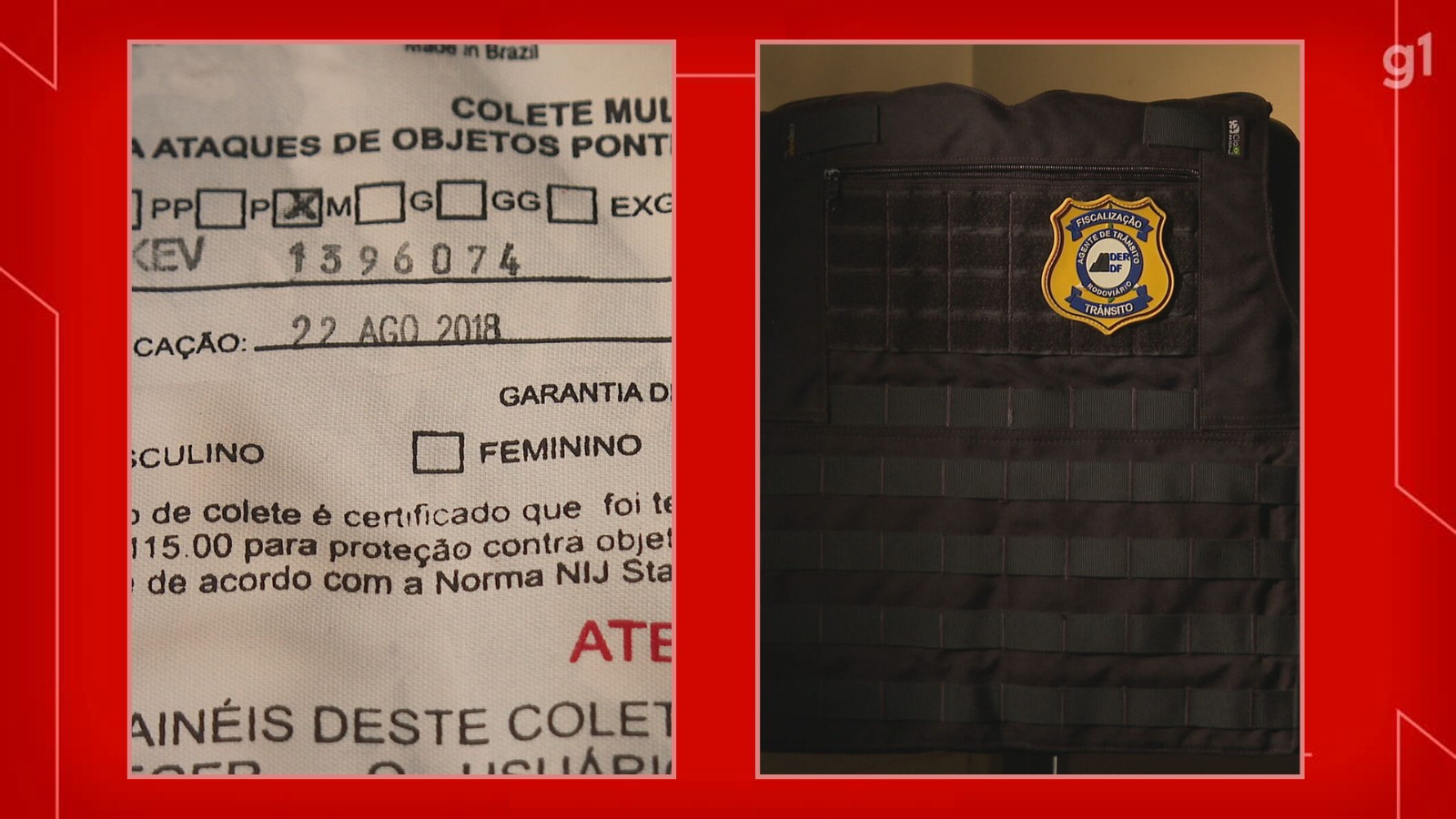Agentes do DER-DF usam coletes balísticos vencidos há quase dois anos