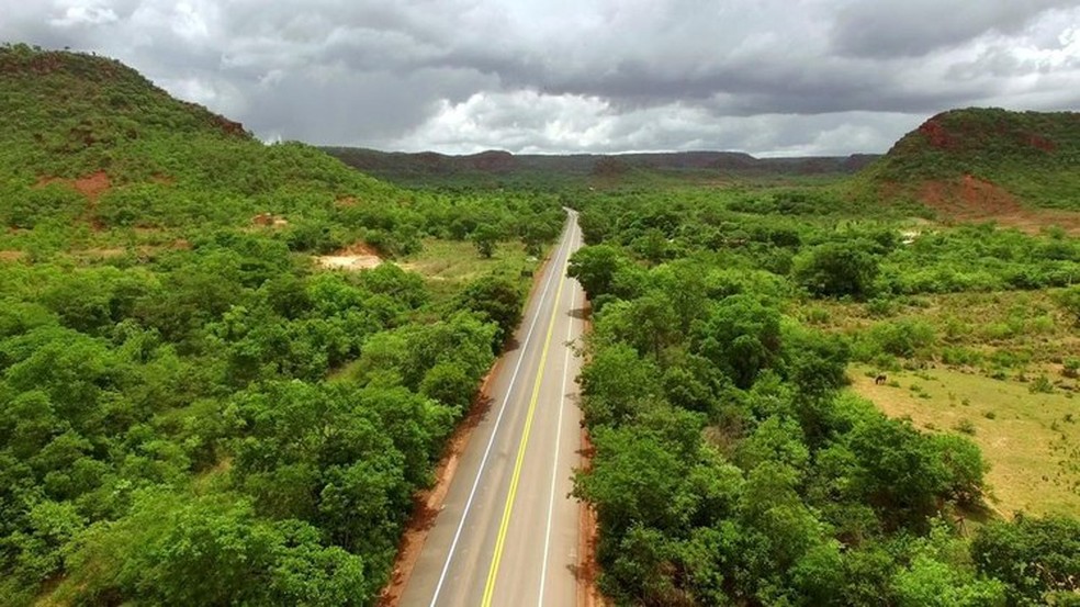 BR-135, no Sul do Piauí — Foto: Divulgação/Ministério da Infraestrutura