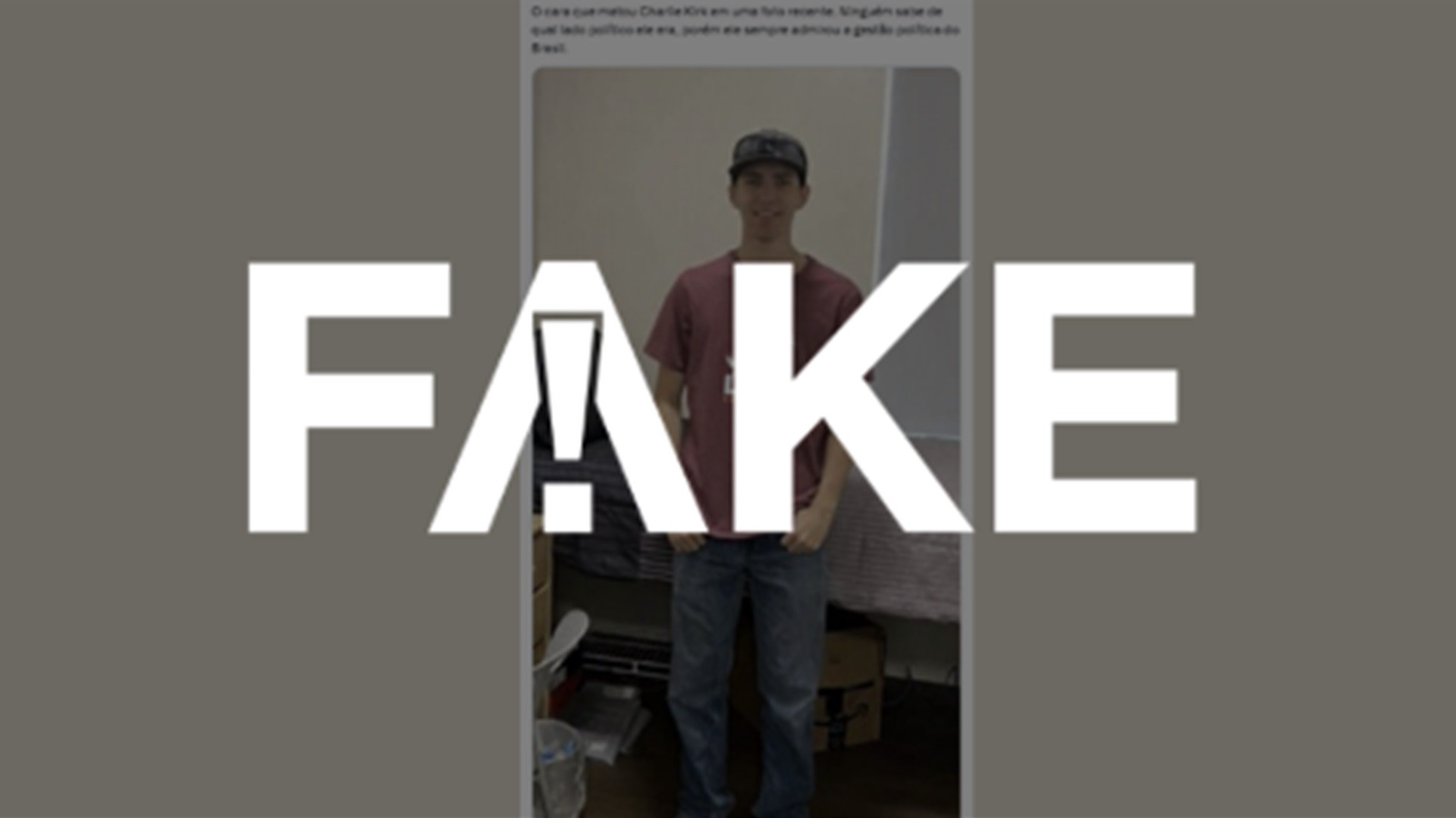 É #FAKE foto que mostra Tyler Robinson, acusado pela morte de Charlie Kirk, usando camiseta com rosto e nome de Lula