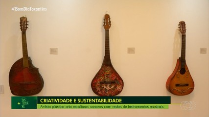 Mais Sustentável: resíduos de instrumentos musicais viram esculturas sonoras