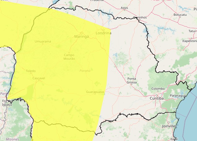 Inmet emite alerta de tempestade para parte do Paraná; veja regiões