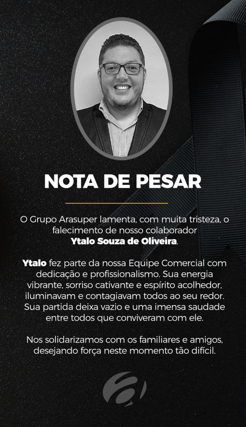 Ytalo morreu após passar mal em partida de futebol — Foto: Arquivo pessoal