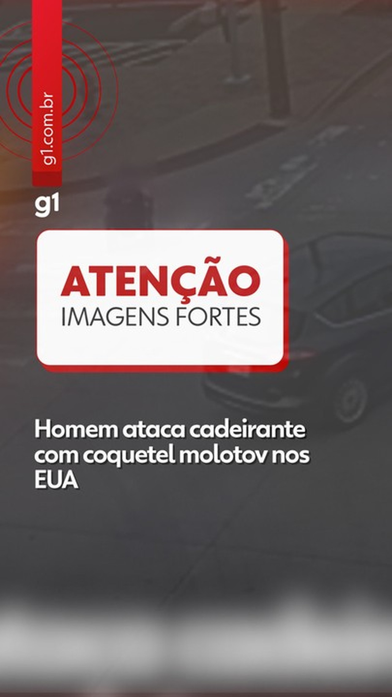 homem ataca cadeirante com coquetel molotov nos EUA