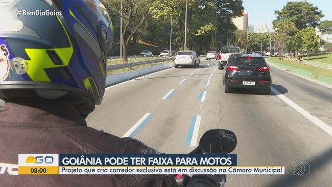 Goinia pode ter faixa especial para motos