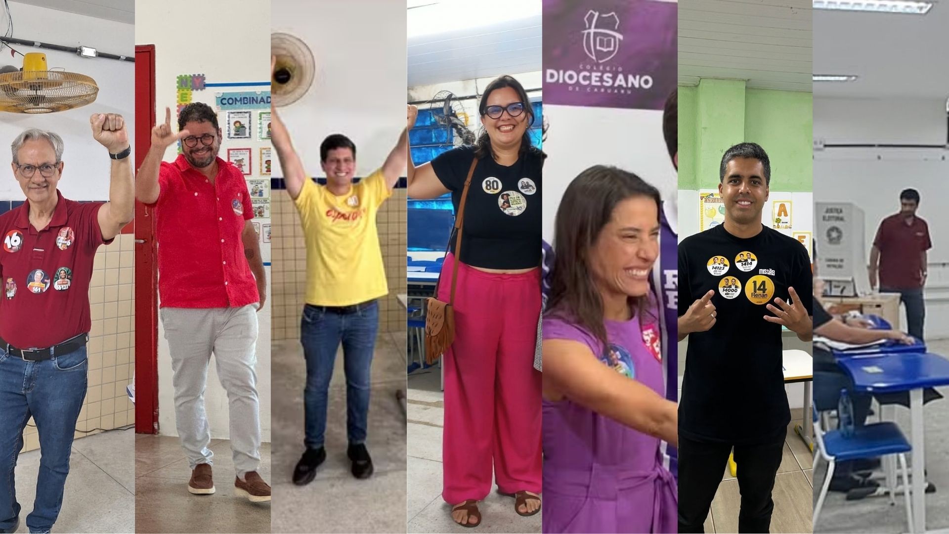 Candidatos ao governo de PE votam no primeiro turno das eleições 2026; FOTOS e VÍDEOS