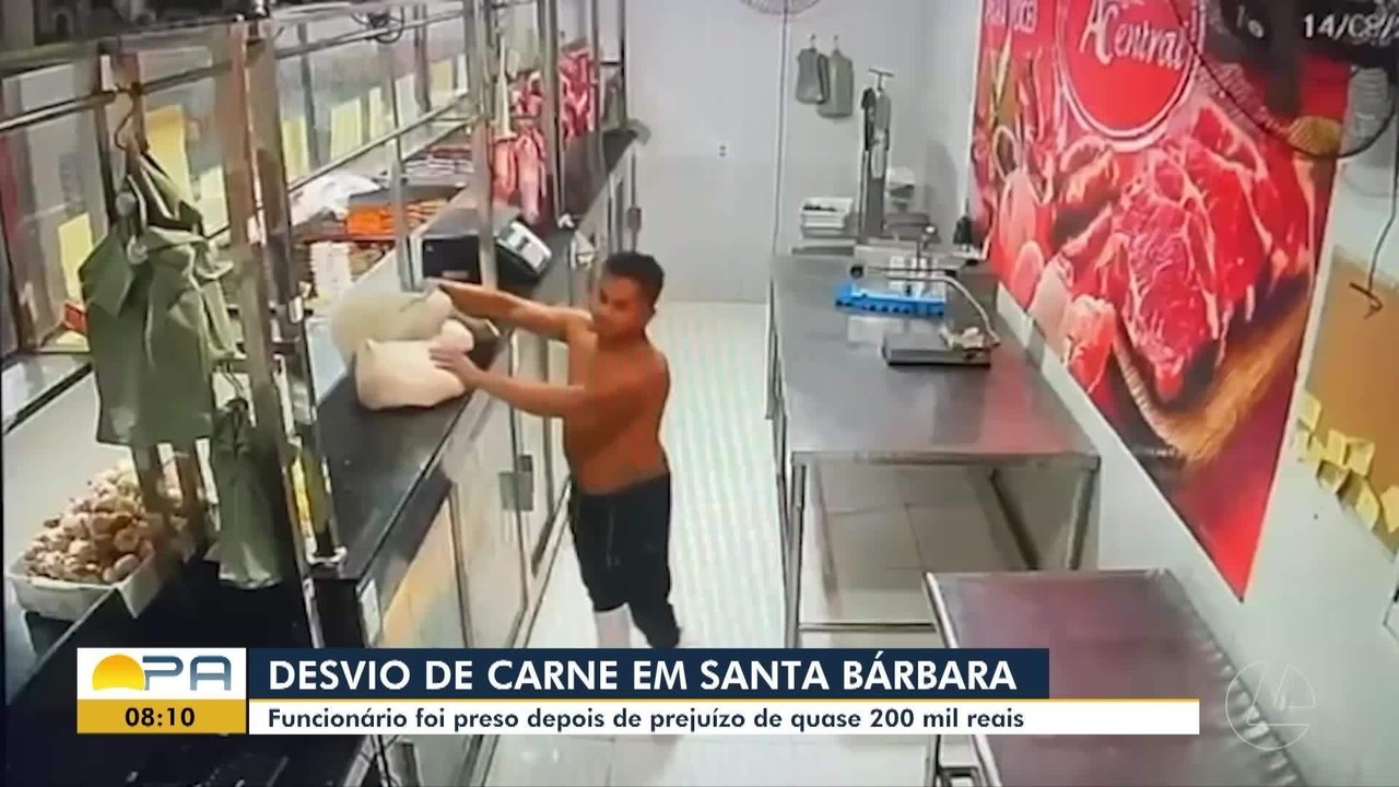 Ex-funcionário é preso por desviar cerca de R$ 200 mil de açougue onde trabalhava no Pará