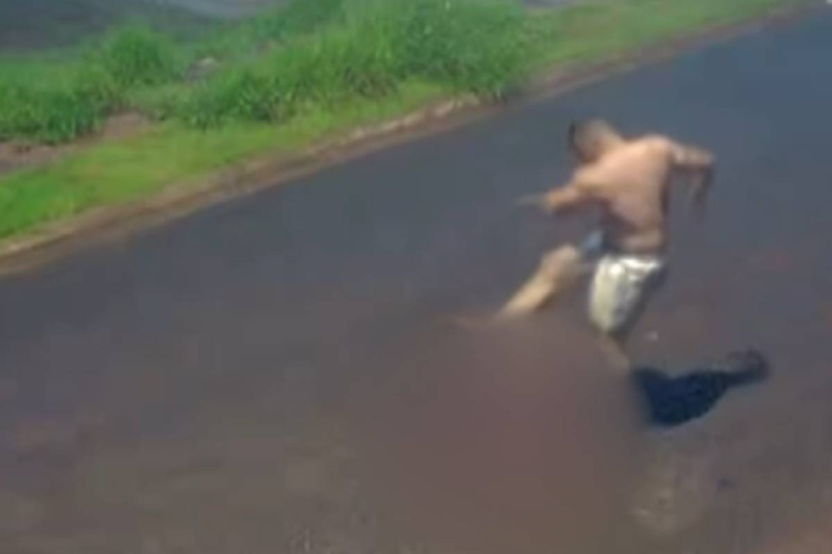 Homem é preso após espancar e arrastar companheira no meio de rua, no Paraná