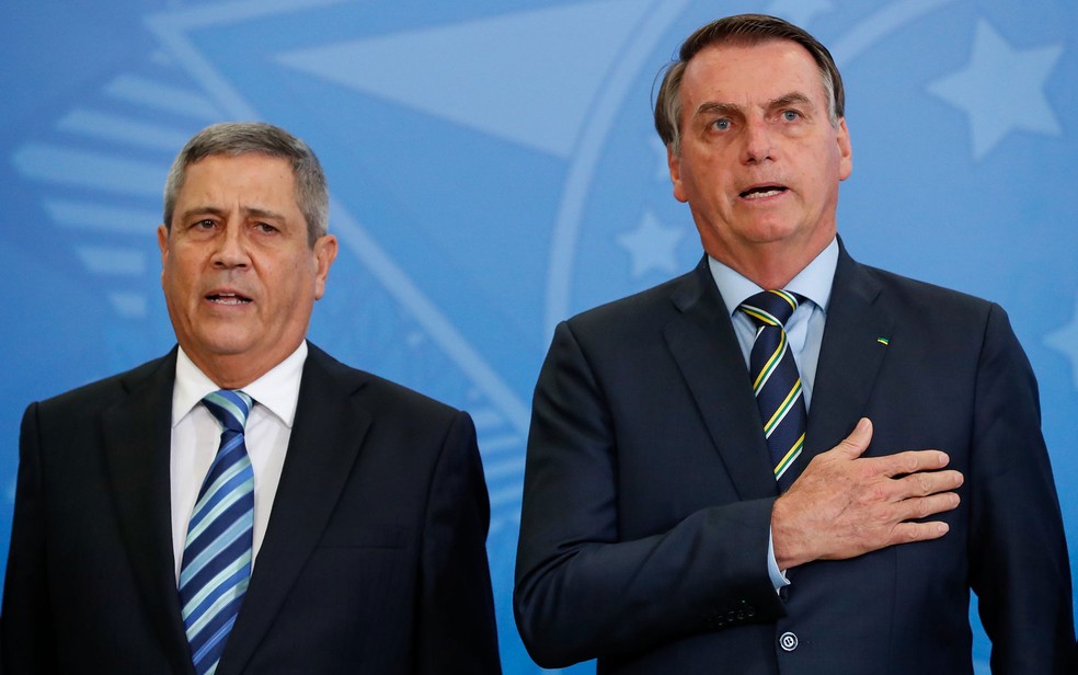Braga Netto e Jair Bolsonaro em imagem de 2020 — Foto: Alan Santos/PR