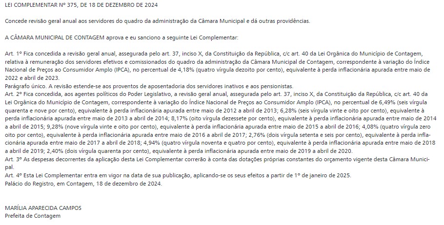 Vereadores de Contagem aprovam reajuste de 44% no próprio salário em votação de 1 minuto e meio