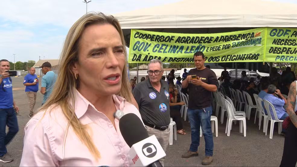 A governadora do Distrito Federal e candidata à reeleição, Celina Leão (PP) — Foto: TV Globo/Reprodução