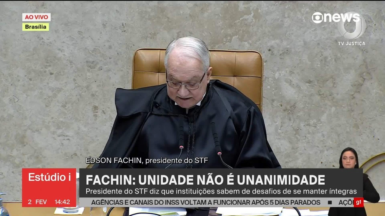 Fachin diz que momento é de 'ponderações e autocorreção' e reafirma compromisso com criação de Código de Ética para o STF 