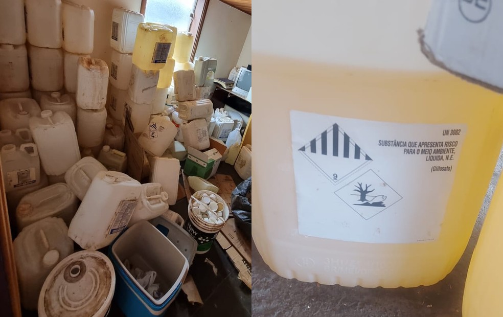 Laboratório de produção e adulteração de agrotóxicos clandestino funcionava em Barra Bonita (SP). — Foto: Divulgação/Polícia Civil
