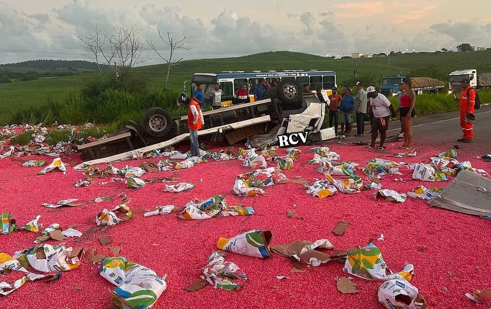 Condutor de caminhão morre após veículo colidir contra mureta na BR-101 em Japaratuba