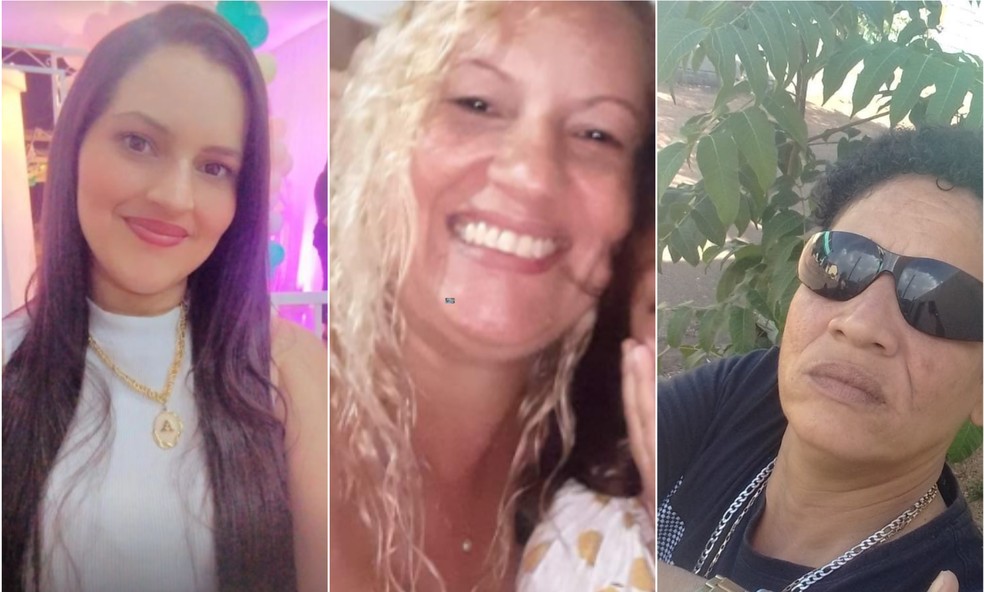 Aristania Moura, Antonia Mary e Aminadabe Fernandes morreram na noite de quinta-feira (11) — Foto: Montagem g1