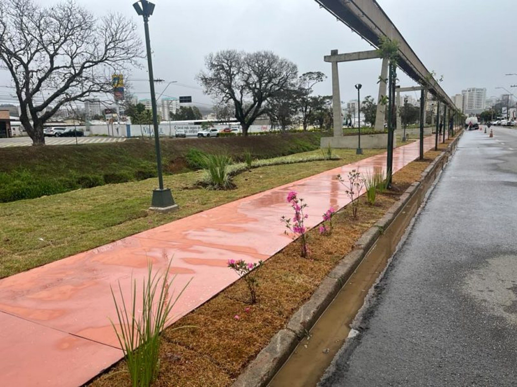 Ciclovia de Poços de Caldas está sem iluminação há um mês por causa do furto de fios; veja como denunciar