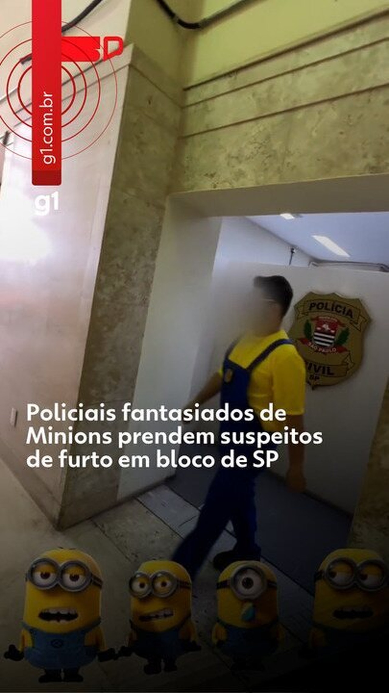 Com fantasias de Minions, policiais prendem suspeitos em blocos