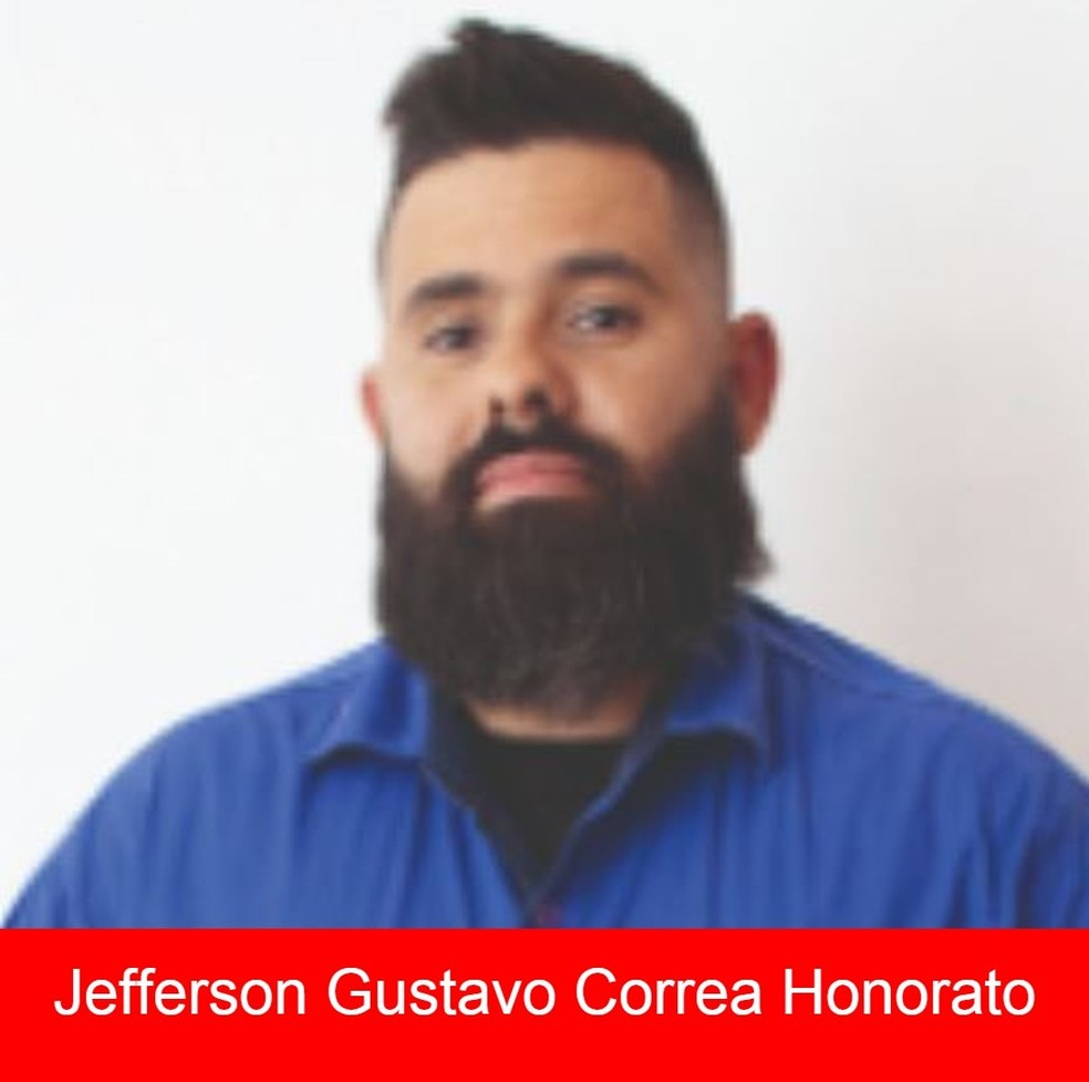 Jefferson Gustavo Correa Honorato também é suspeito de integrar a força paramiliar — Foto: Redes Sociais/Reprodução