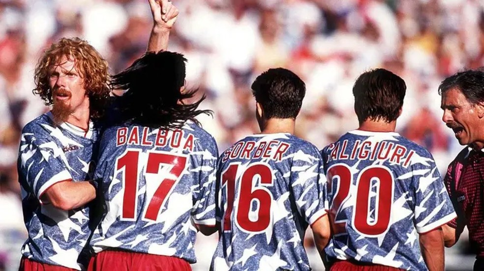 Camisa reserva dos Estados Unidos na Copa de 1994 — Foto: Getty Images