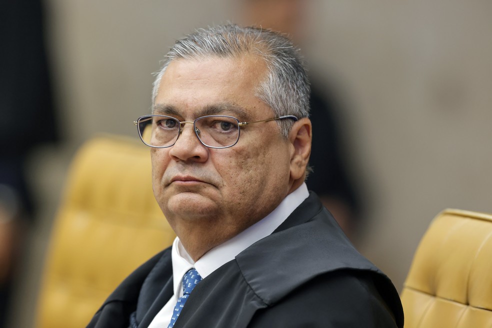O ministro Flávio Dino durante sessão no plenário do STF — Foto: Rosinei Coutinho/STF