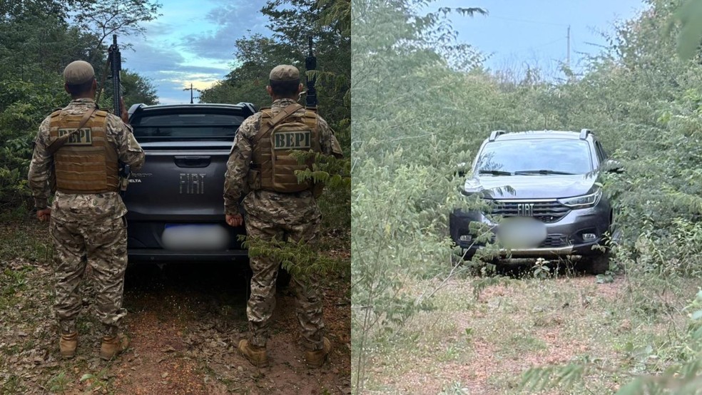 Família é feita refém e tem carro e R$ 90 mil roubados no interior do PI; veículo é recuperado — Foto: Reprodução/BEPI