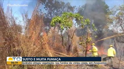 Incêndio atinge área de mata e assusta moradores de Araguaína