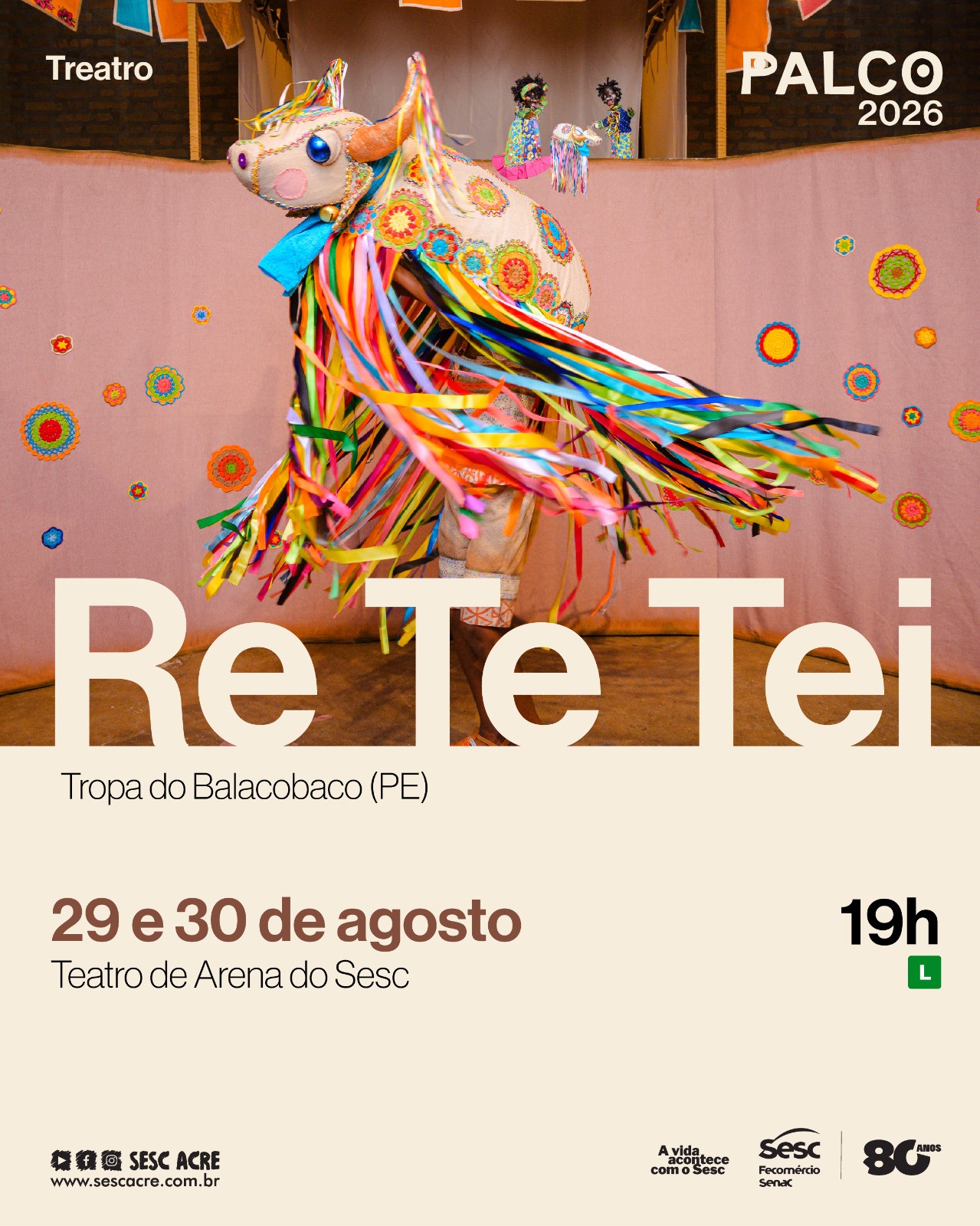 Sesc Revolving Stage presents “Re Te Tei” for free in Rio Branco