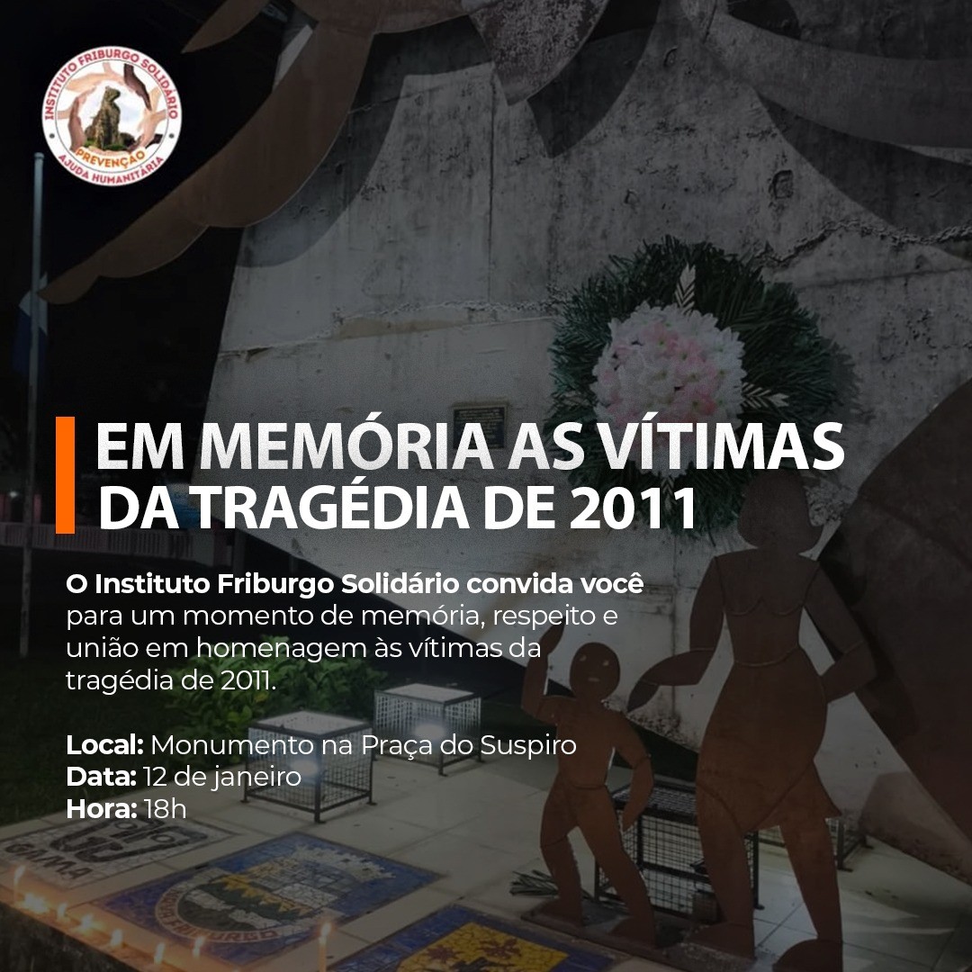 Ato em memória das vítimas da tragédia de 2011 será realizado em Nova Friburgo