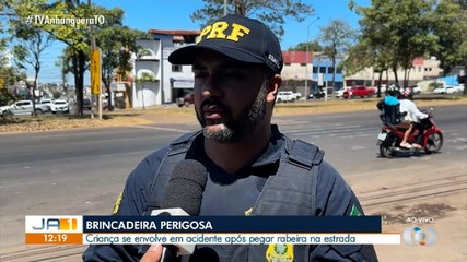 Criança se envolve em acidente após pegar rabeira na estrada de Araguaína