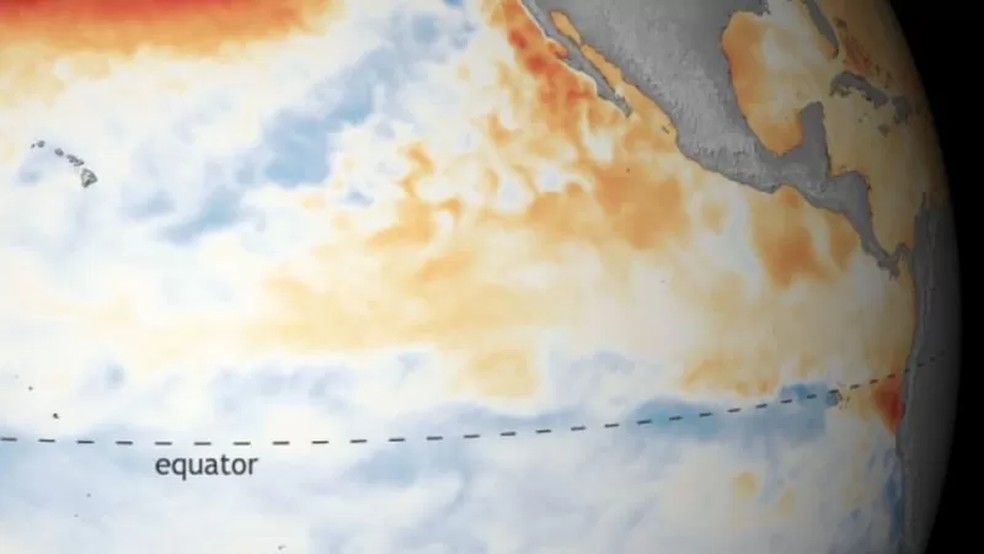 La Niña é caracterizado por resfriamento das águas do Pacífico Equatorial — Foto: NOAA