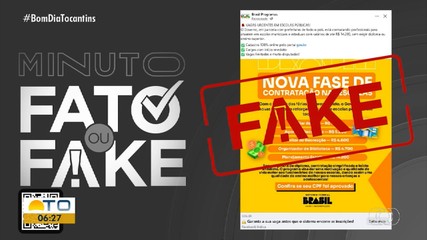 Saiba o que é verdade ou mentira no Minuto Fato ou Fake do g1