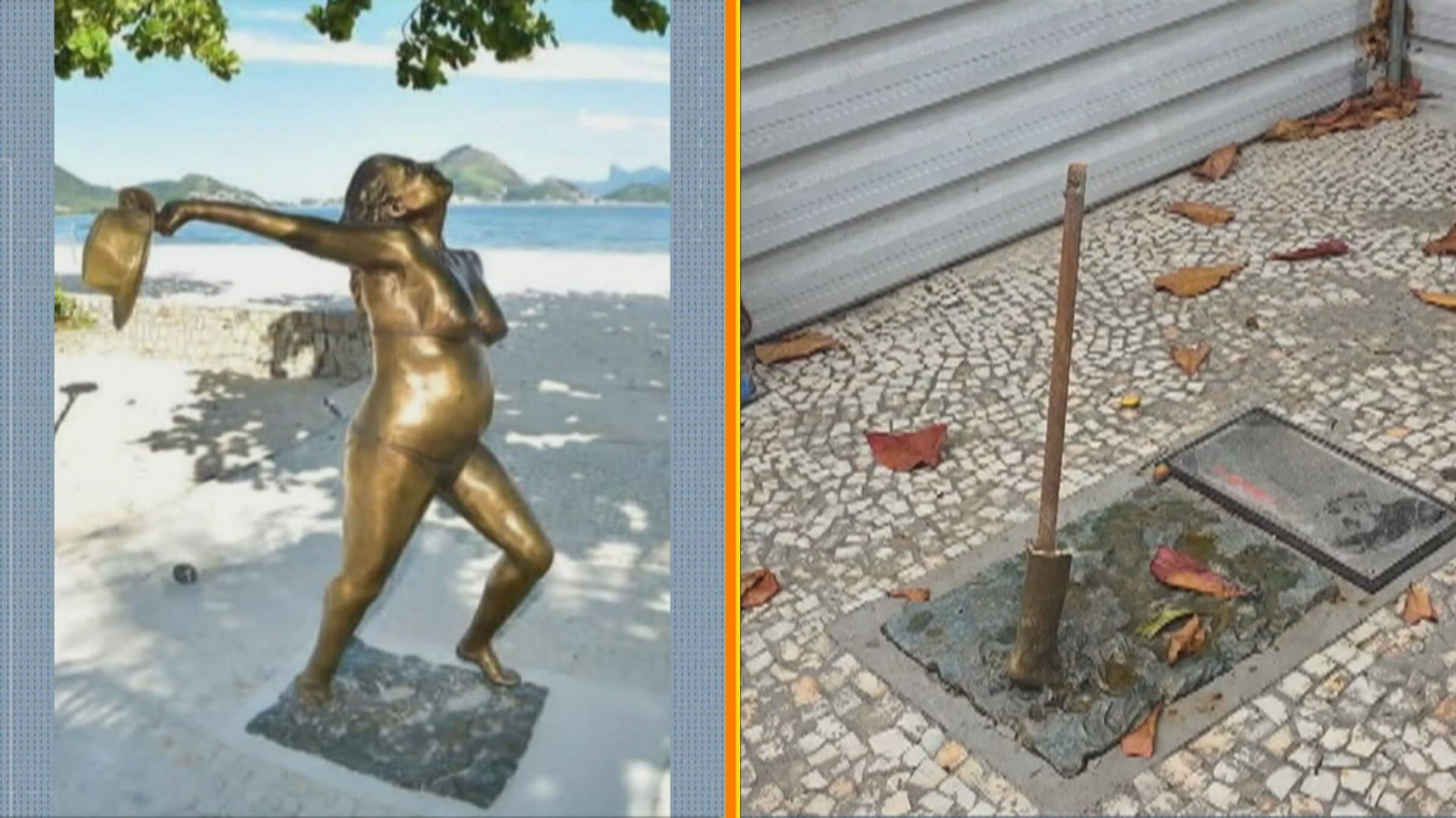 Estátua em homenagem a Leila Diniz é furtada menos de 1 mês após instalação na orla de Niterói