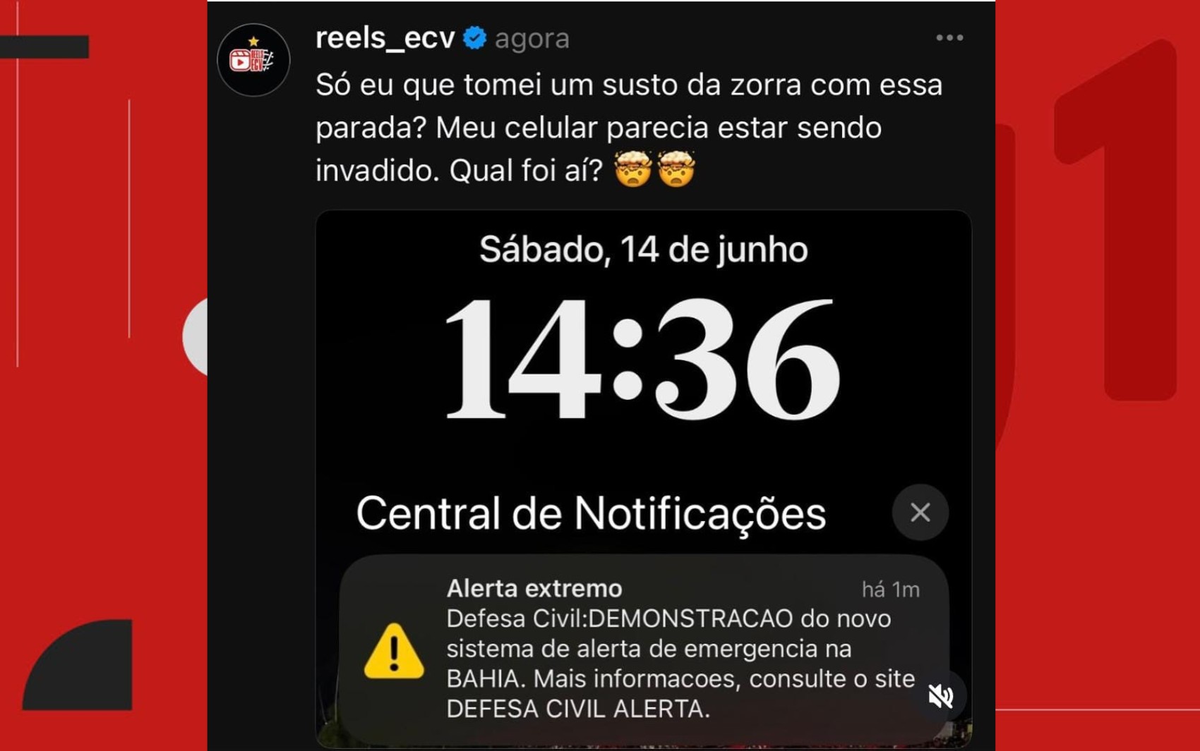 Alerta de guerra e celular invadido: mensagem de teste da Defesa Civil assusta moradores de Salvador
