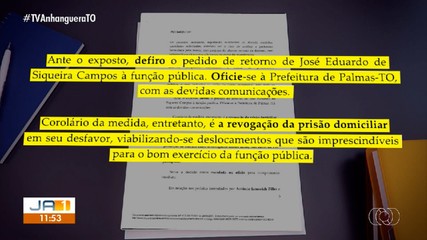 Confira detalhes da ordem de soltura de Eduardo Siqueira Campos após 20 dias preso