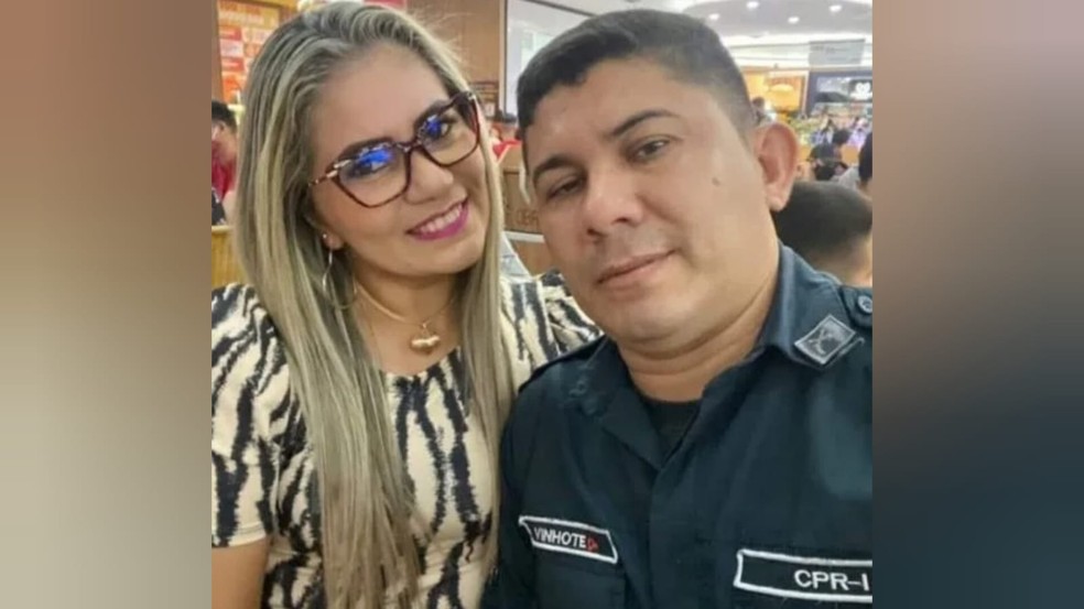 Daniele Siqueira alega que já tinha sido vítima de outros episódios de violência doméstica por parte do marido, o sargento Márcio Vinhote — Foto: Reprodução / Redes sociais